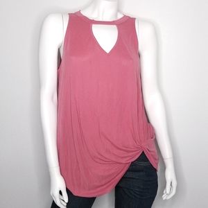 SHE + SKY Pink Sleeveless T-Shirt